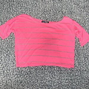 Bright pink crop top